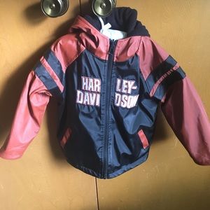 Kid fleece lined Harley Davidson jacket size 3